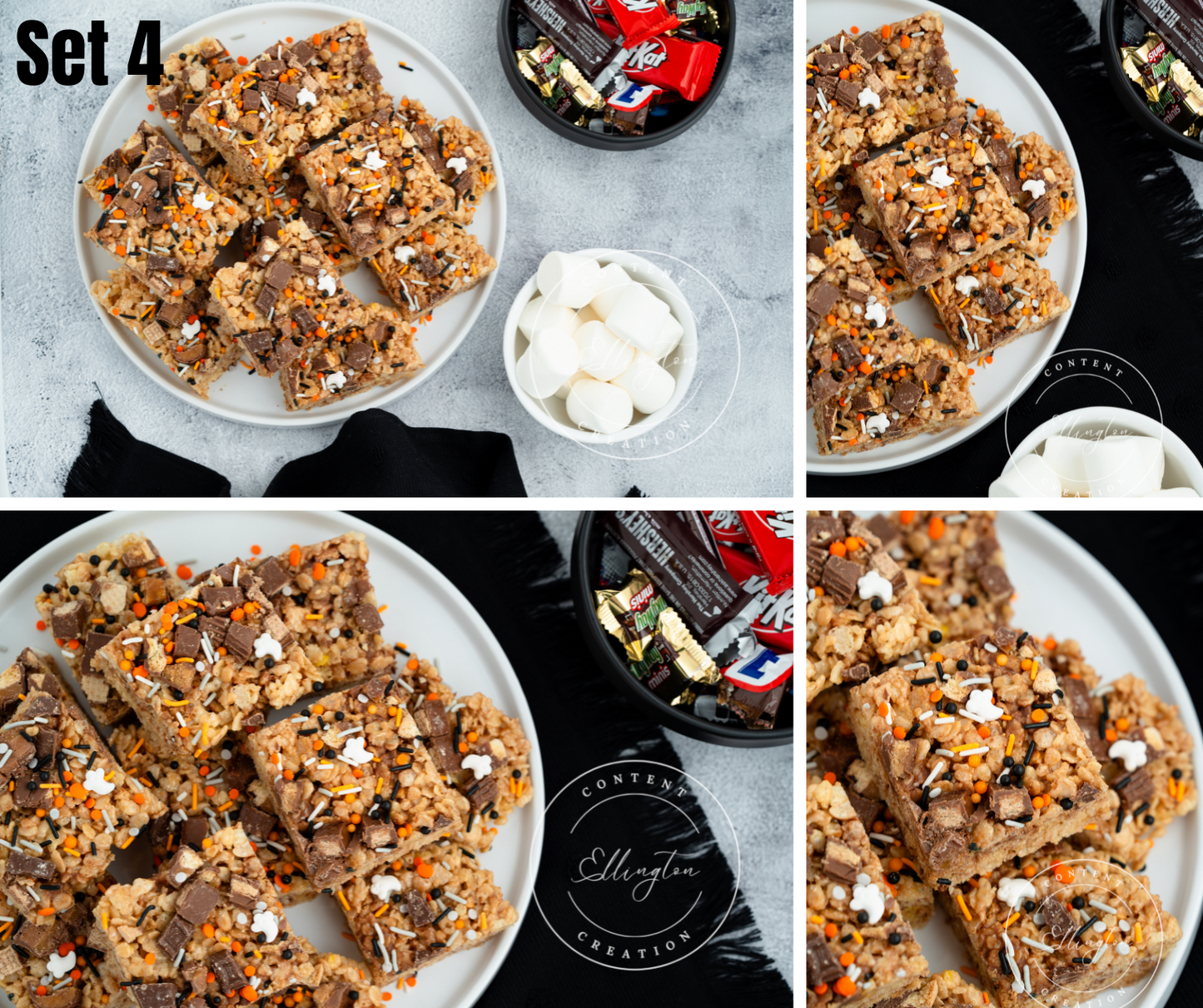 Halloween Candy Rice Krispie Treats Set 4