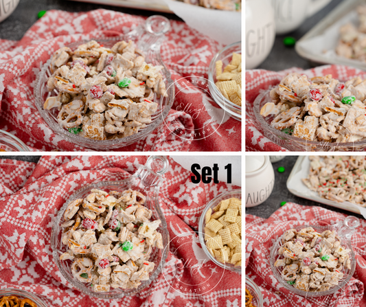 Christmas White Trash Set 1