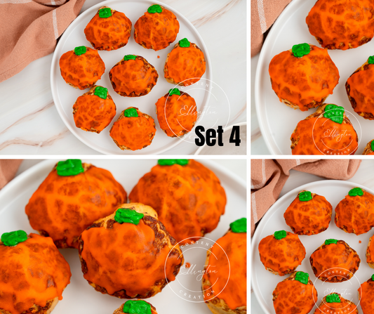 Pumpkin Shaped Cinnamon Rolls Set 4 of 4