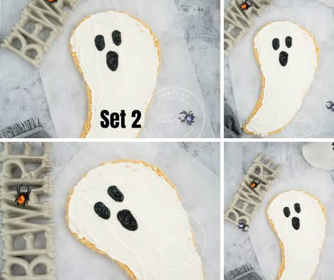 Ghost Rice Krispie Treat Cake Set 2